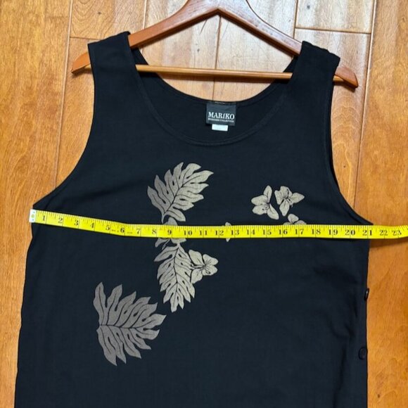 VTG Mariko Designer Collection Womens Dress Size 1XL Dark Floral Lagenlook Boho - Picture 6 of 8